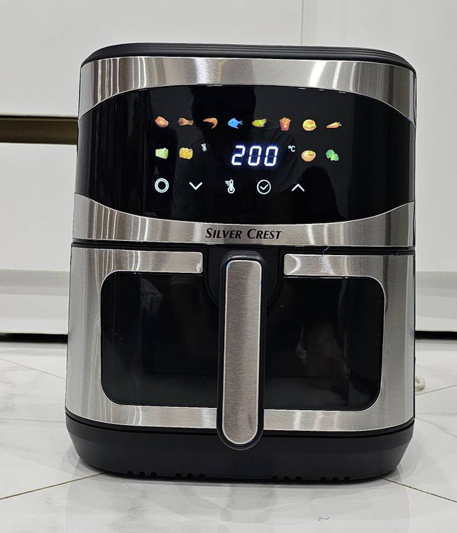 سرخ کن بدون روغن سیلورکرست مدل XL-6094-g وات ۲۴۰۰ دو المنت ظرفیت 15 لیتر بسکت جلو شیشه